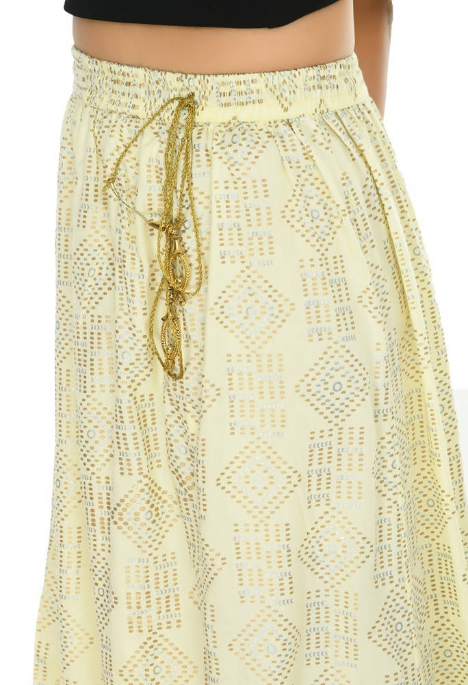Mominos Fashion Moeza Cotton Off White Printed Lehenga (Lancha) | Grab2Buy