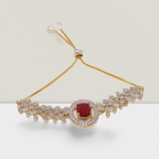 Rhodium-Plated Alloy American Diamond Studded Designer Bracelets - The Pari | Grab2Buy