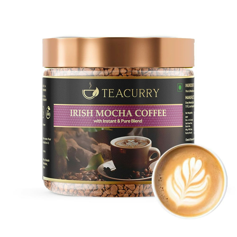 Teacurry Irish Mocha Instant Coffee - Arabica Freeze Dried Coffee for Instant Hot & Cold Coffee | Grab2Buy