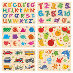Webby Wooden Educational Colorful Puzzle for Preschool Kids - Set of 6