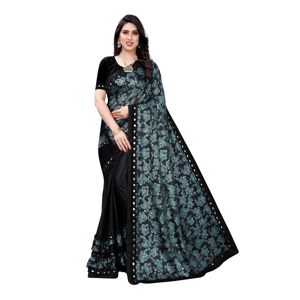 Vamika Black Lycra Designer Saree (Niya Black) | Grab2Buy