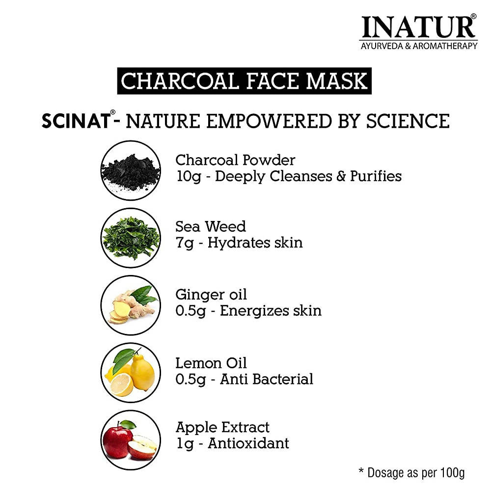 Inatur Charcoal Face Mask For Men | Grab2Buy
