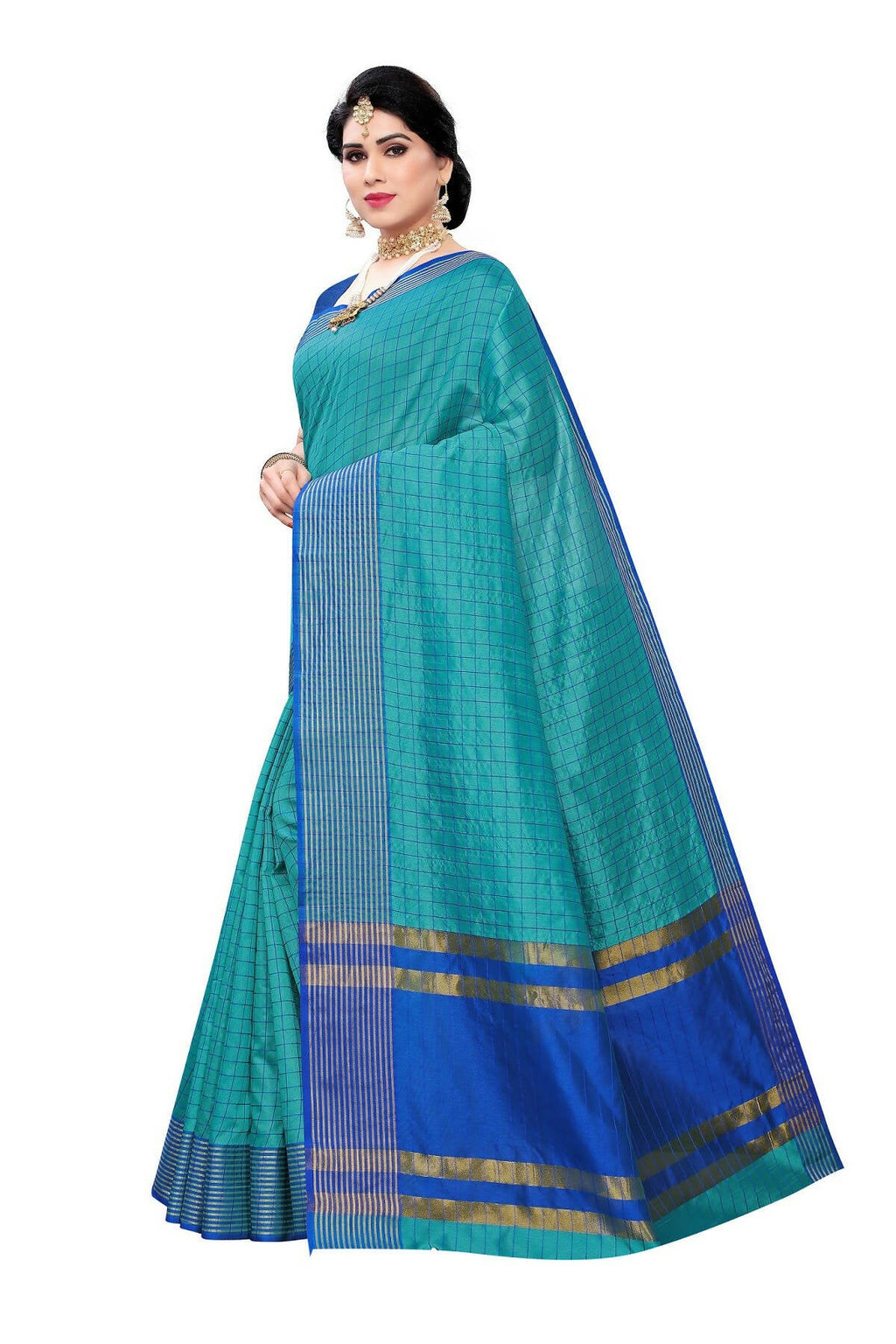 Vamika Cotton Silk Manipuri Rama Weaving Saree (Manipuri Rama) | Grab2Buy