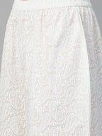 Yufta Women Beige & White Printed Kurta with Palazzo & Dupatta | Grab2Buy