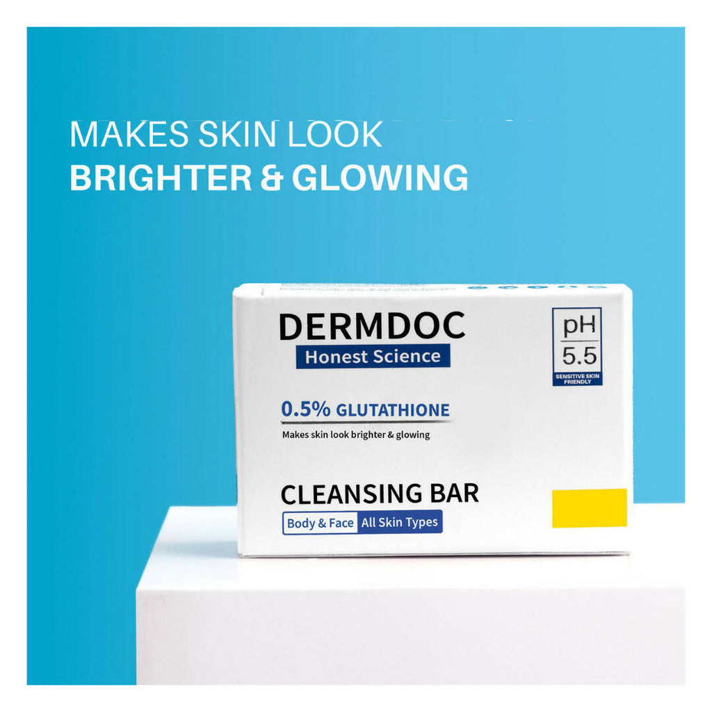 Dermdoc 0.5% Glutathione Cleansing Bar for Brighter & Glowing, All skin Types | Grab2Buy