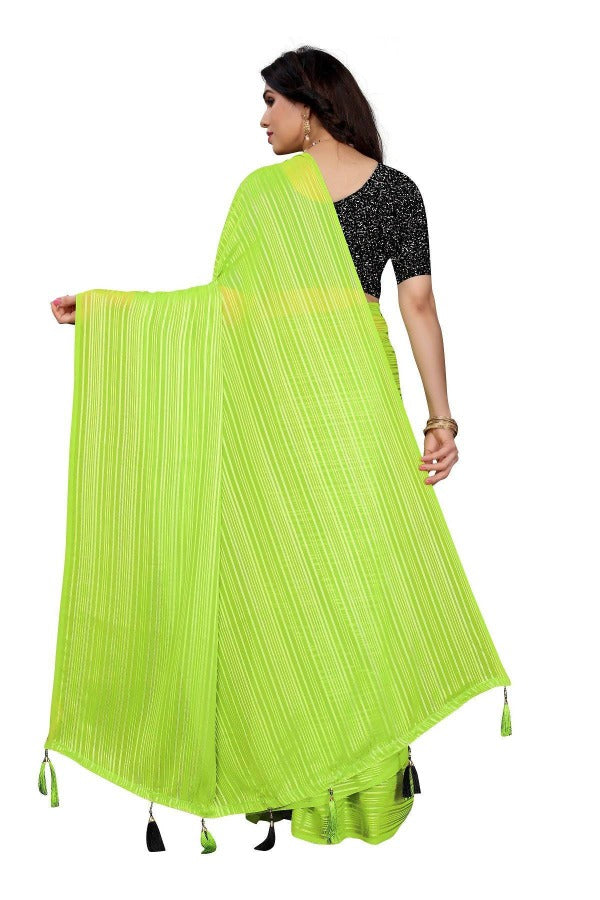 Vamika Green Georgette Seqence Saree (Riva Green) | Grab2Buy