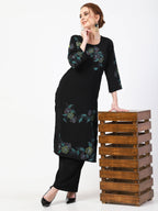 Cheera Kurta Palazzo With Leheria Dupatta Set (CH114KPD) | Grab2Buy