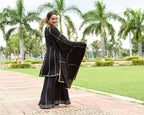 Cheera Black Sharara Kurta Dupatta set | Grab2Buy
