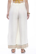 Mominos Fashion Reyon Cotton Cream Palazzo | Grab2Buy