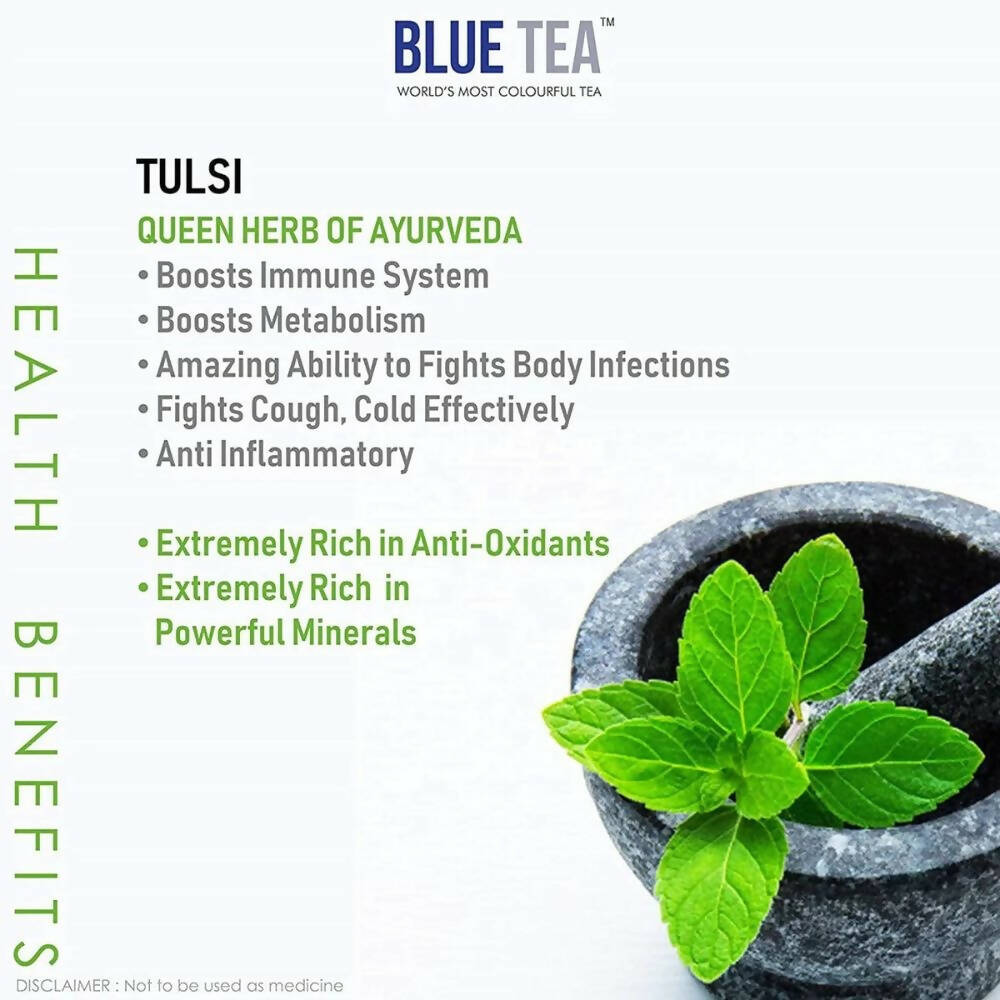 Blue Tea Organic Tulsi Green Tea | Grab2Buy