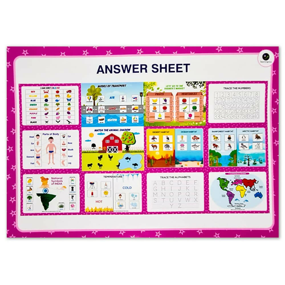 iLearnngrow Comprehensive English Kit - Activity Book for Kids to Learn English with 20 Interactive Worksheets for Age 2 - 6 years | Grab2Buy