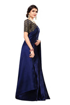 Vamika Navy Satin Designer Saree (DUST NAVY) | Grab2Buy