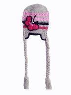 Chutput Kids Woollen Hand Knitted Butterfly Detailed Cap - Grey | Grab2Buy