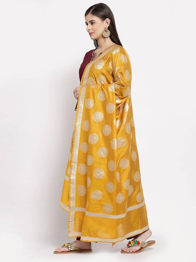 Myshka Women's Beautiful Burgundy Cotton Solid 3/4 Sleeve Square Neck Casual Kurta Pant Dupatta Set | Grab2Buy