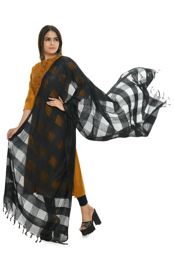 Mominos Fashion Black Window Dupatta | Grab2Buy