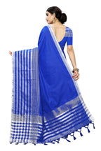 Vamika Blue Cotton Silk Weaving Saree (Twitter Royal Blue) | Grab2Buy
