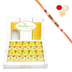 Ghasitaram Mawa Peda Box With Pearl Beads Rakhi | Grab2Buy