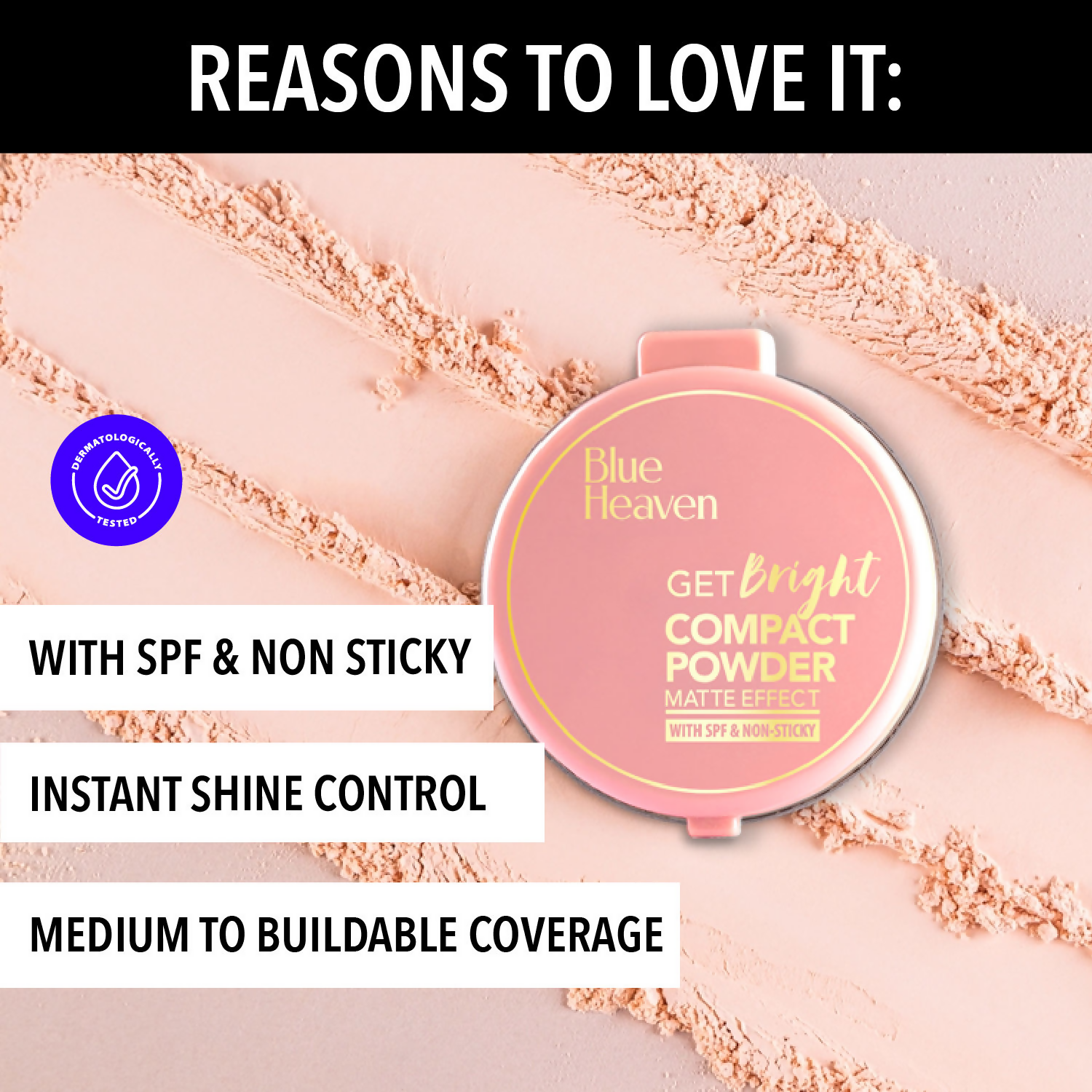 Blue Heaven Get Bright Compact Powder - Honey | Grab2Buy