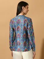 Myshka Women's Multi Satin Printed Smart Shirt | Grab2Buy