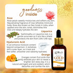 Globus Naturals Gold Radiance Anti Ageing & Brightening Face Serum, Suitable For All Skin Types