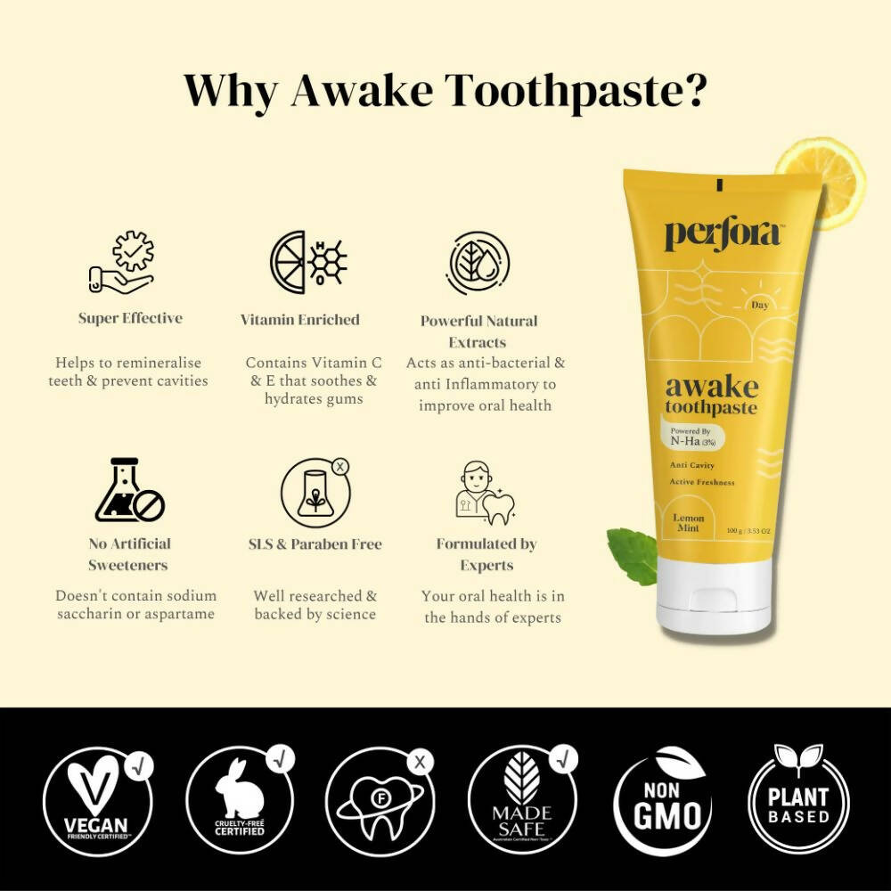 Perfora Awake Toothpaste Lemon Mint | Grab2Buy