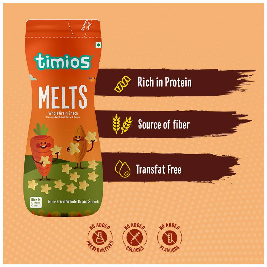 Timios Melts Carrot And Cumin Finger Food For Babies | Grab2Buy