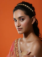 Gold-Polished Green Kundan Head Jewellery - Ruby Raang | Grab2Buy