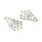 Long Diamond Studded Dangler Earrings- Ruby Raang | Grab2Buy
