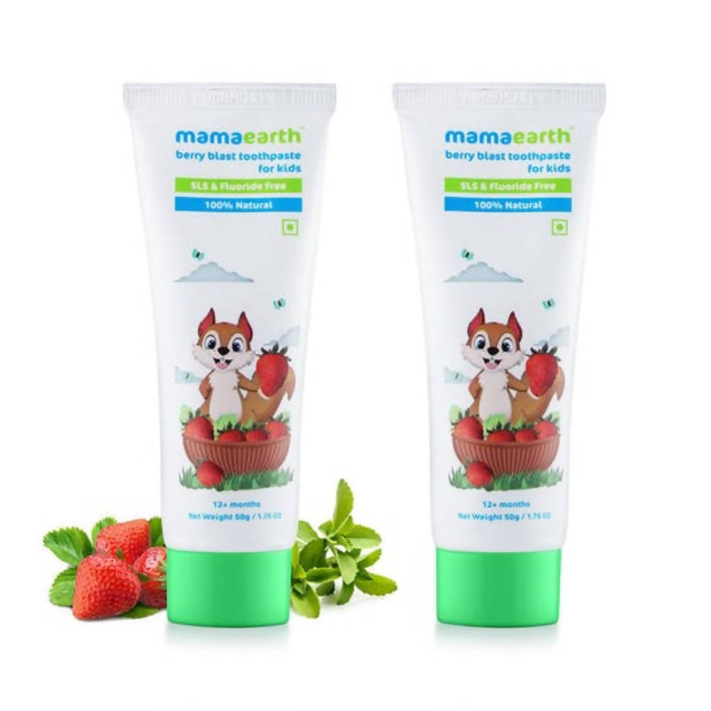 Mamaearth Berry Blast Kids Toothpaste For Promotes Healthy Teeth & Gums, Cleanses Teeth | Grab2Buy