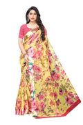 Vamika Yellow Linen Satin Border Saree (SONAKSHI 12 YELLOW ) | Grab2Buy