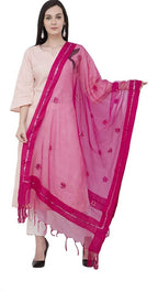 Mominos Fashion Pink Orgenza Gota Flower Dupatta | Grab2Buy