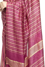 Mominos Fashion Purple Color Bhagalpuri Saree | Grab2Buy