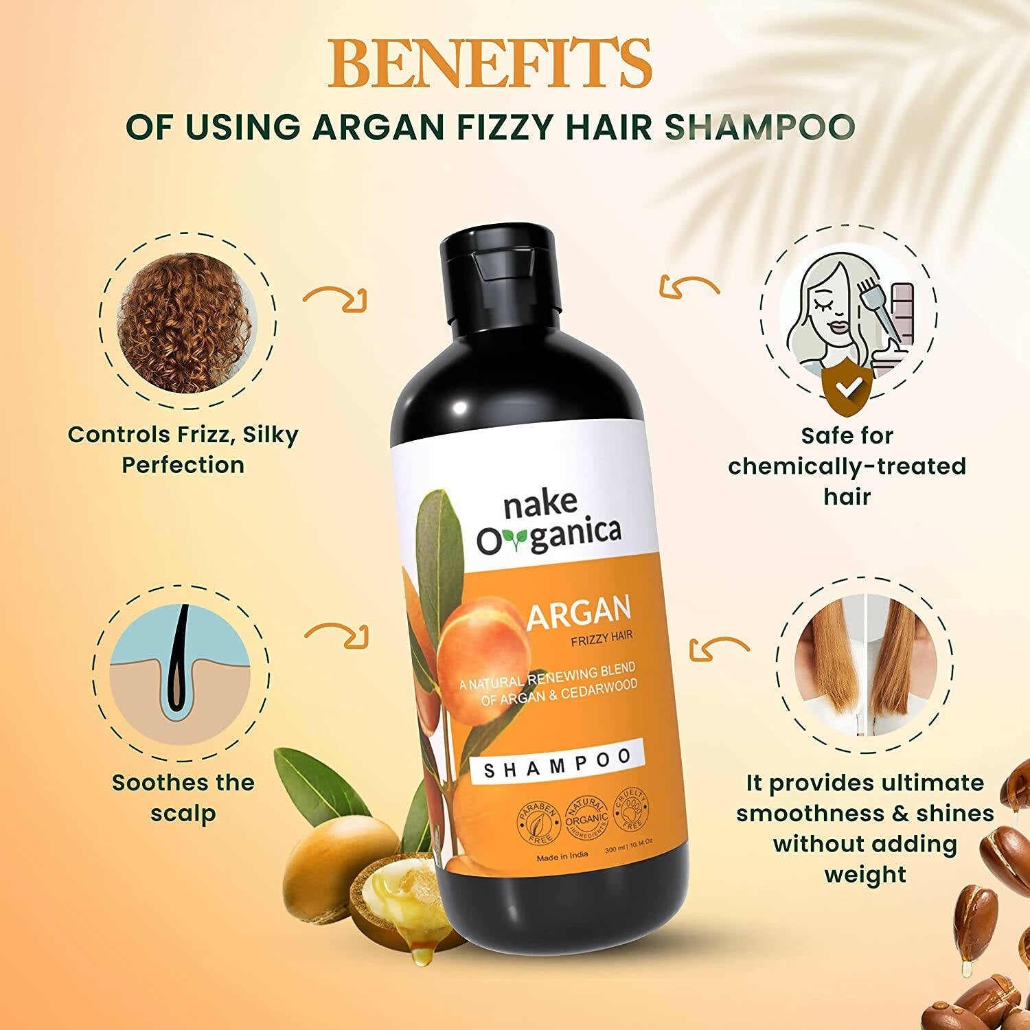 Nake Organica Argan Shampoo - Frizzy Hair | Grab2Buy