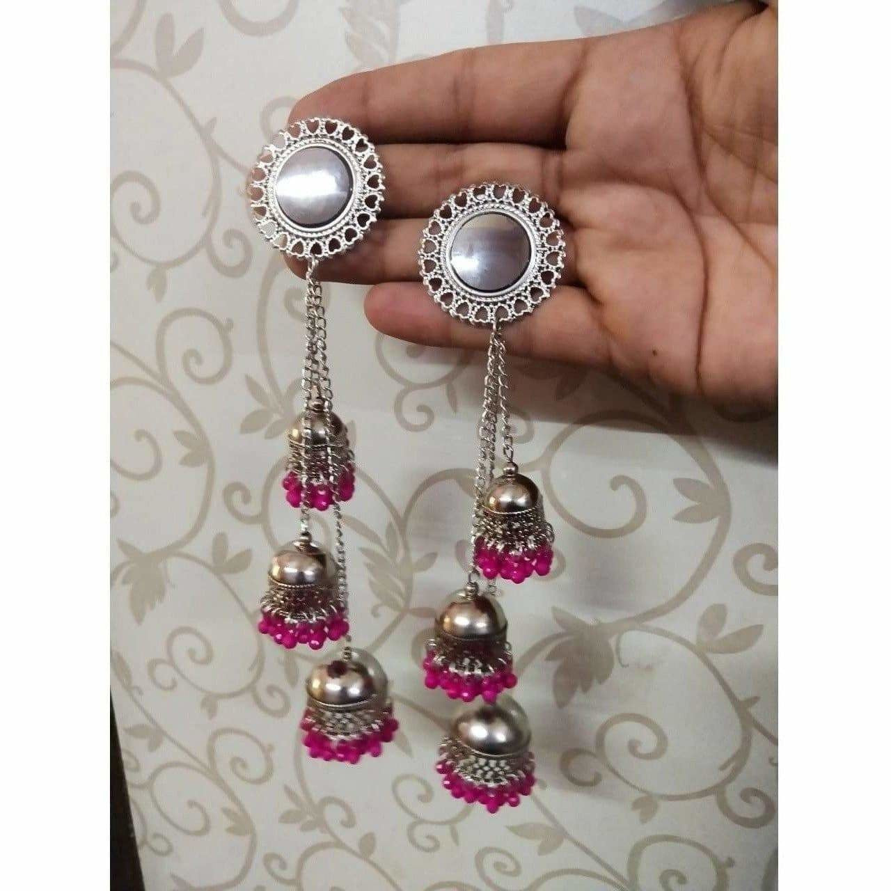 MS Fashion India Latest Designer Pink Color Earring Jhumka for Women | Grab2Buy