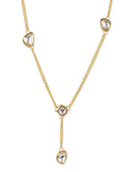 Gold-Toned White Brass Gold-Polished Necklace - Ruby Raang | Grab2Buy