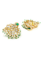 Oversized Kundan Studs with Meenakari- Ruby Raang | Grab2Buy