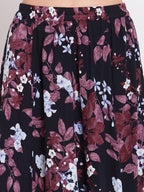 Myshka Women's Multi Printed Crepe Na Na Casual Skirt | Grab2Buy