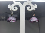 Terracotta Hanging Jhumkas-Silver Pink | Grab2Buy