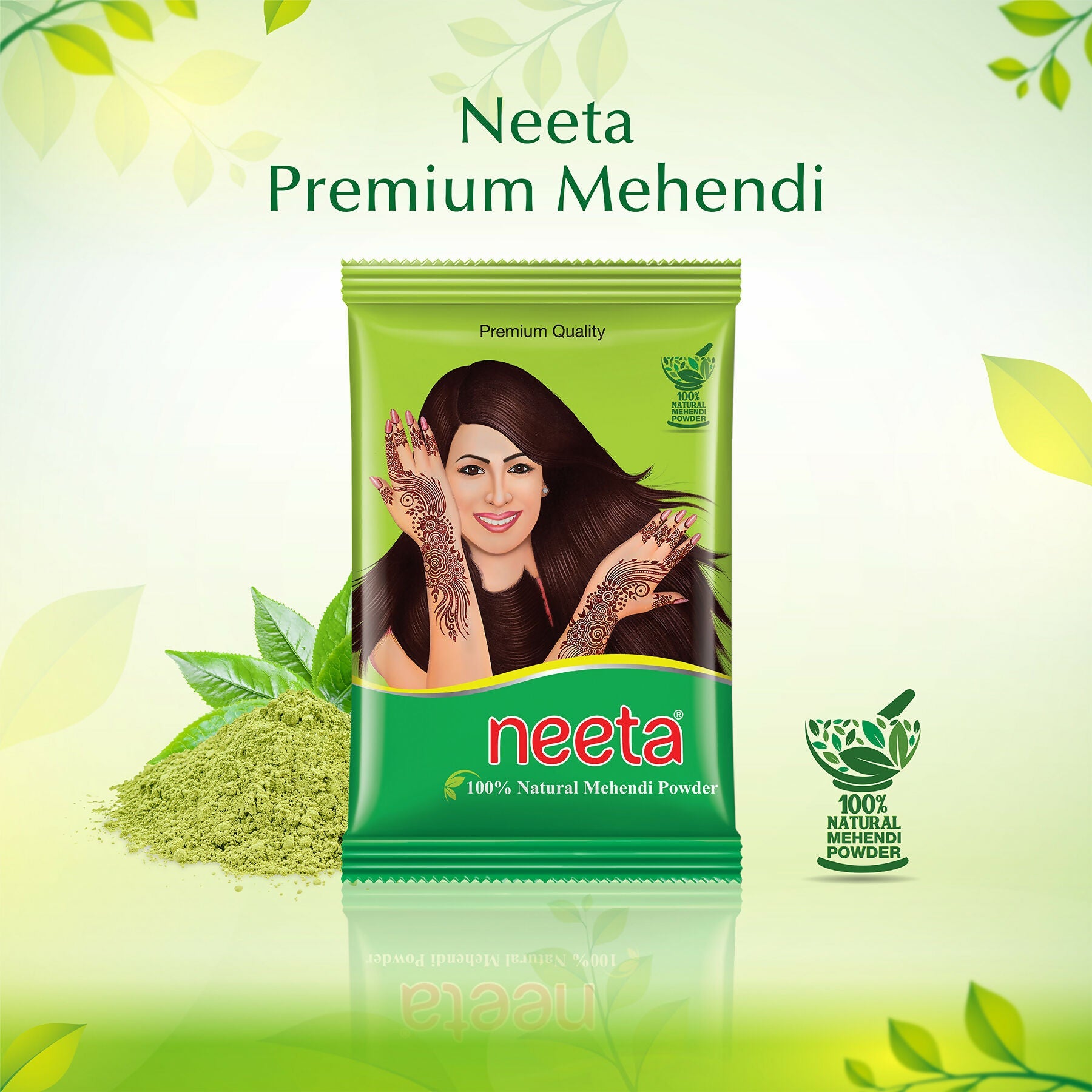 Neeta Henna Powder Enriched With Natural Herbs-Natural Brown | Grab2Buy