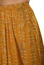 Mominos Fashion Moeza Cotton Mustard Color Printed Lehenga (Lancha) | Grab2Buy