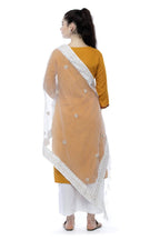 Mominos Fashion White Orgenza Nug Embroidery Dupatta | Grab2Buy