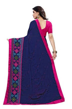 Vamika Navy Chiffon Emboridered Saree (SUIDHAGA NAVY) | Grab2Buy