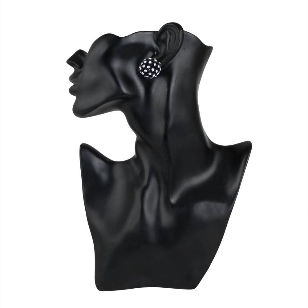 Trendoo Jewelry Gold-Polished Stylish Fancy Black Studs | Grab2Buy