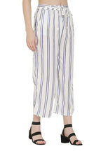 Asmaani White Color Rayon Fabric Stripped Palazzo | Grab2Buy