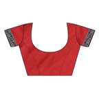 Vamika Banarasi Jacquard Weaving Red Saree (DHONI RED) | Grab2Buy