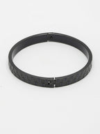 NVR Men's Set of 2 Gold & Black Rhodium-Plated Stainless Steel Kada Bracelet