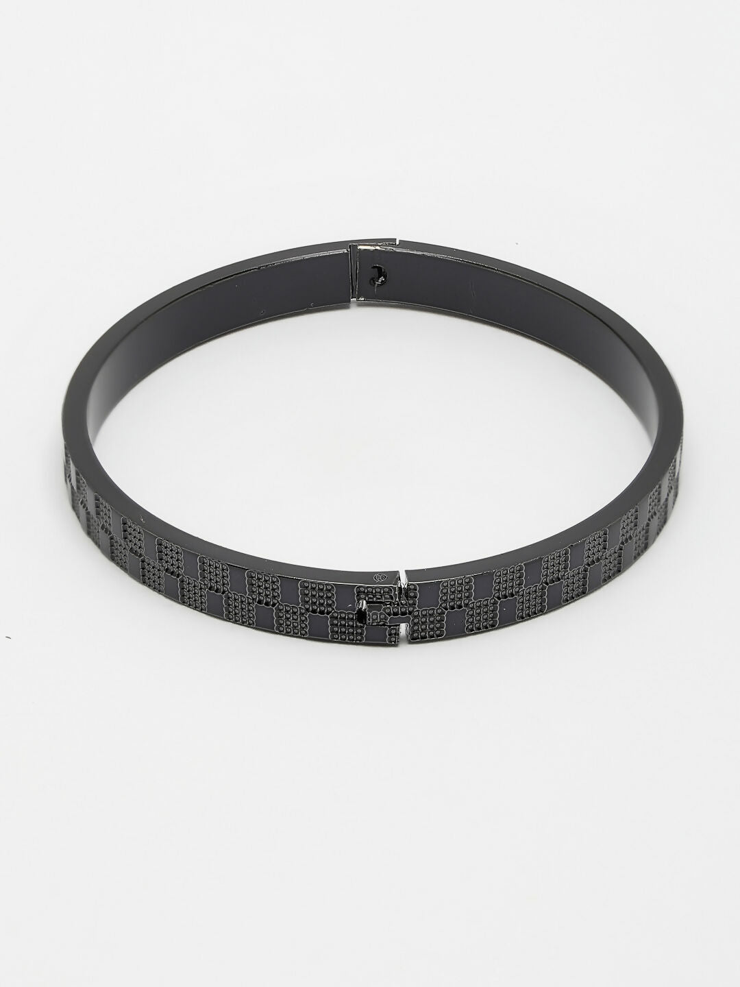 NVR Men's Set of 2 Gold & Black Rhodium-Plated Stainless Steel Kada Bracelet