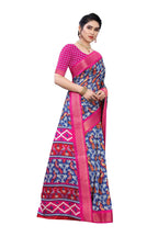 Vamika Blue Linen Jari Border Saree (JANKI Blue) | Grab2Buy
