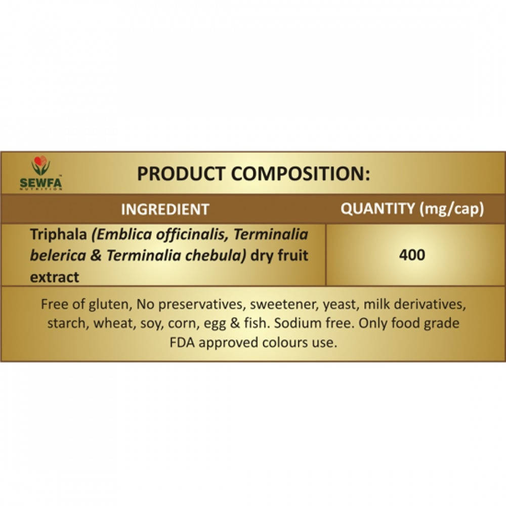 Sewfa Naturals Triphala Extract Capsules | Grab2Buy