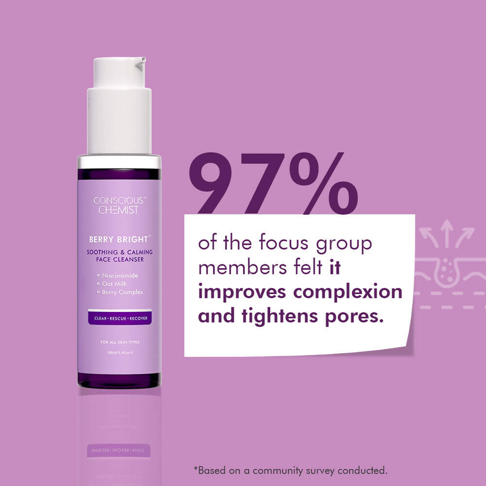 Conscious Chemist Berry Bright Soothing & Calming Face Cleanser | Grab2Buy